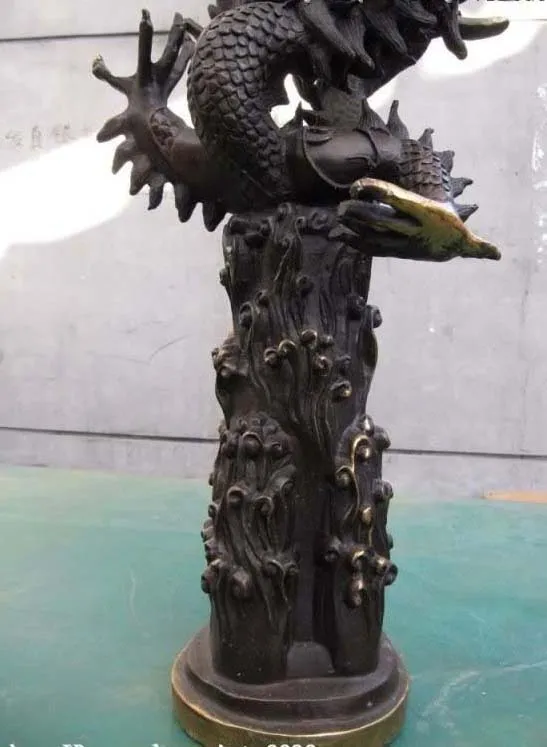 21 дюймов китайский regius дворец бронзовый резные favonian лаки Fly статуи дракона|statue of