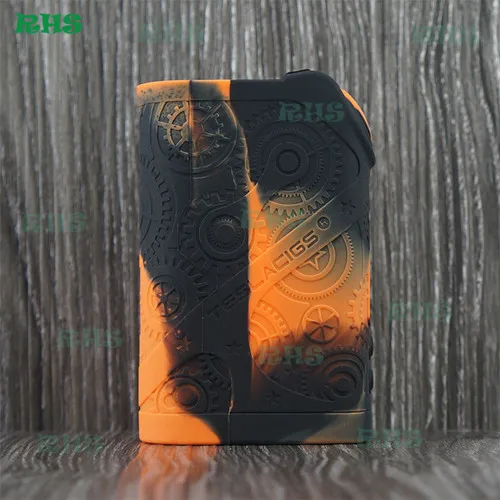 Силиконовый чехол для электронной сигареты mods Tesla Nano 120W tc электронная сигарета коробка мод 120W электронная сигарета RHS - Цвет: black orange