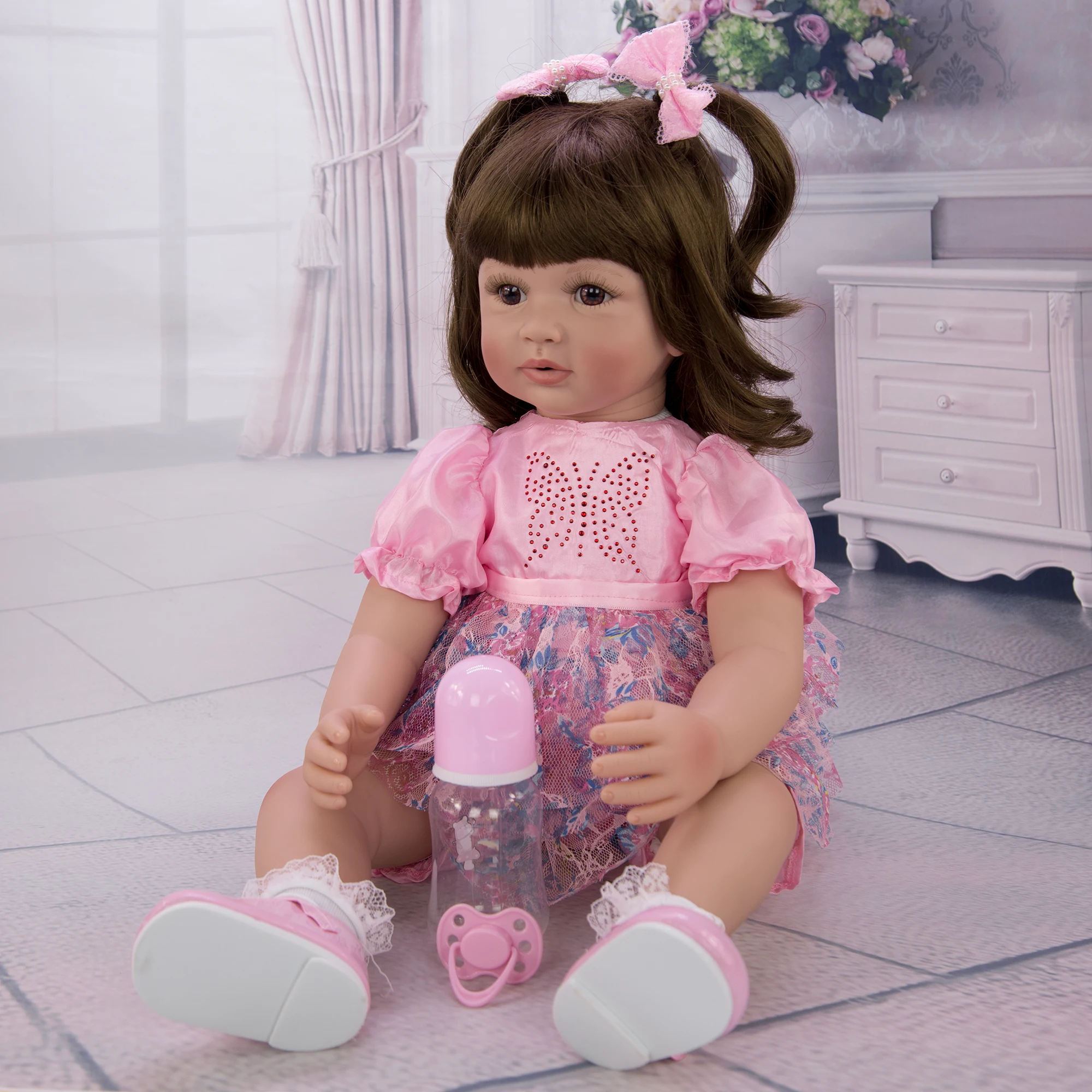 Принцесса Baby Reborn игрушка мягкая силиконовая виниловая новорожденная кукла для