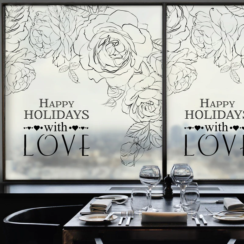 Антистатическая витражная плёнка на стекла окна большого размера заказ для