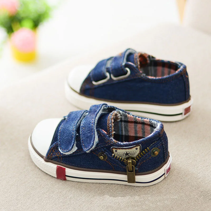 Spring Autumn Jeans Kids Shoes Low-top Denim Children Sneakers for Boys Girls Breathable Baby Infant Canvas Sport CSH248 | Детская
