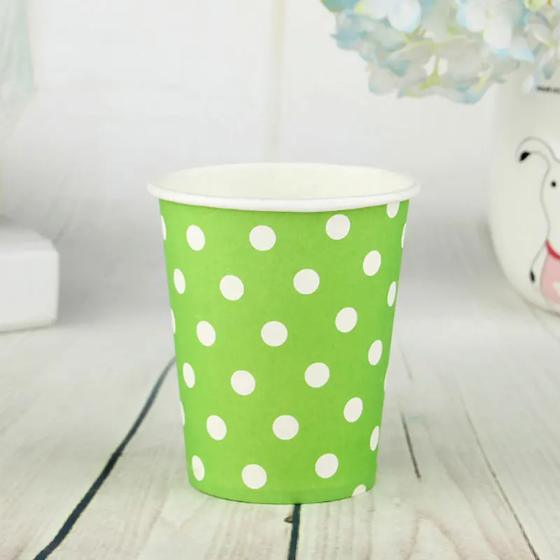10pcs/lot Dot cup food grade disposable tableware baby wedding party children birthday decoration supplies | Дом и сад