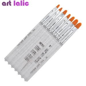 7 шт Профессиональный Маникюр УФ гель Кисть ручка прозрачный акриловый маникюр художественная Живопись Кисть для рисования Инструменты для фототерапии