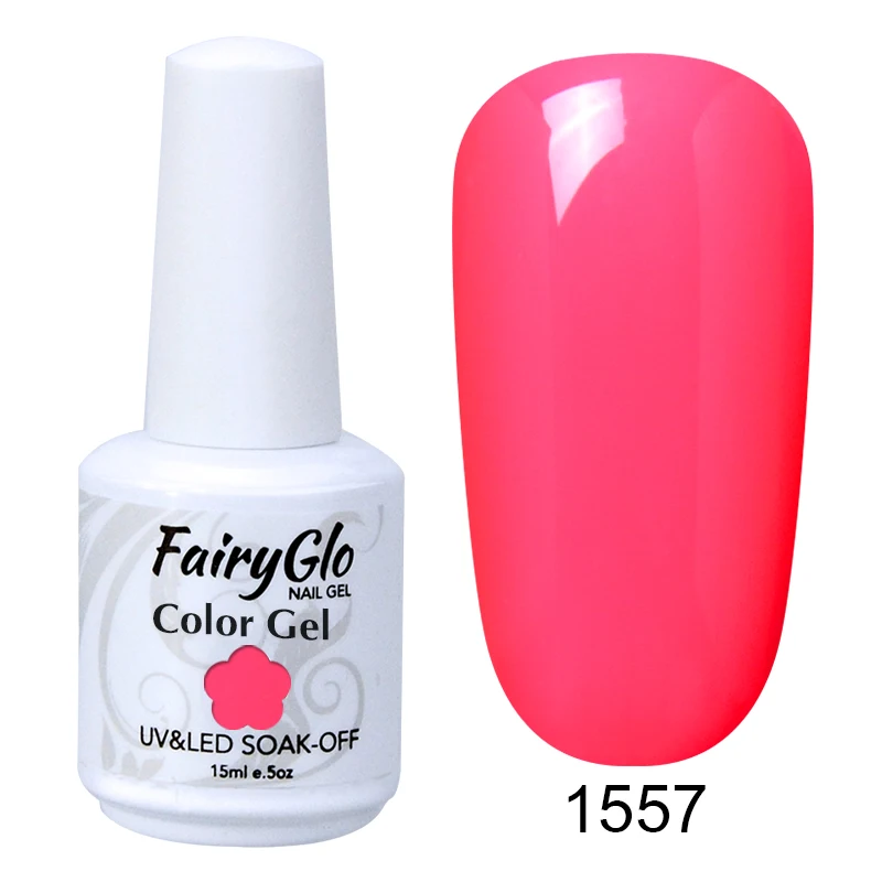1557 FairyGlo 15 мл белый флакон гель для ногтей УФ-гель для ногтей верхнее покрытие длинный последний Гибридный гель лак обычный лак для ногтей Lucky Enamal - Цвет: 1557
