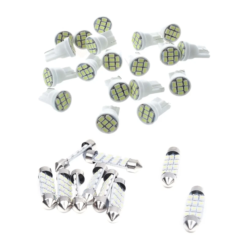 10x41 мм 12 3528 SMD светодиодные лампы белый купол гирлянда Внутреннее освещение и 20 168