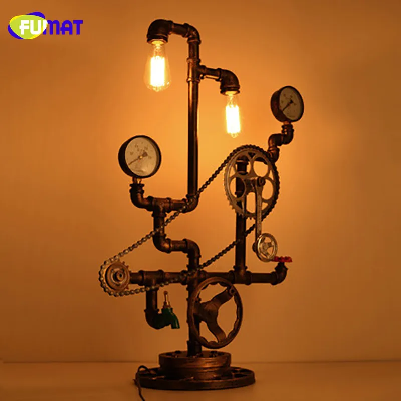 Фумат Железный чердак настольная лампа винтажный бар для учебы водопровод