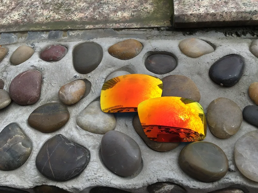 2 Pairs Fire &amp Blue Purple Polarized Replacement Lenses Lens for Oil Drum Sunglasses | Аксессуары для одежды