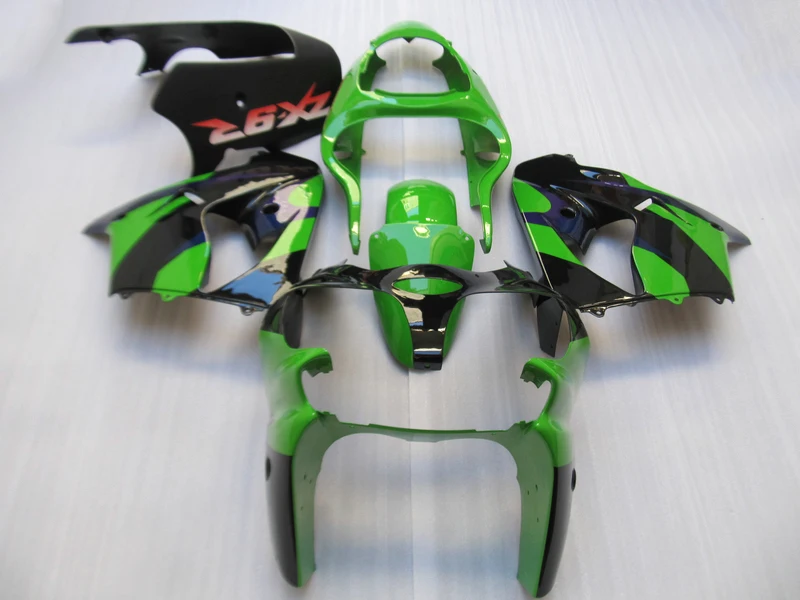 Запасные части для кузова Kawasaki ninja ZX9R 2000 2001 комплект черно зеленых обтекателей 00 01
