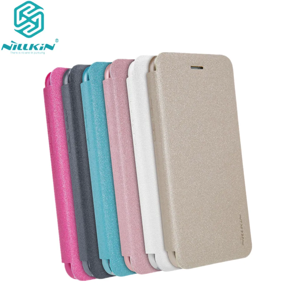Чехол для Apple iphone 8 Plus откидной NILLKIN Sparkle серии пластиковый чехол из искусственной