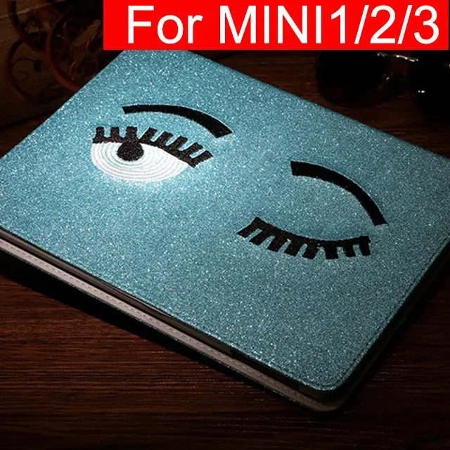 Blue4 for mini123 XMXCZKJ милые блестящие чехол для iPad 2/3/4 Air Air2 9,7 мини, на возраст 1, 2, 3, 4, чехол-книжка смарт-чехол из полиуретановой кожи чехол и функцией автоматической блокировки и разблокировки - Цвет: Blue4 for mini123