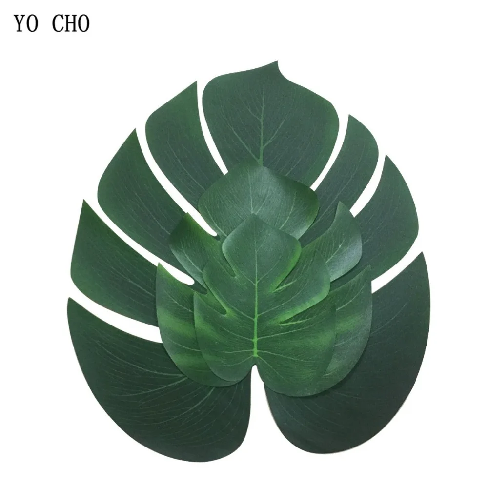 YO CHO 12 шт./лот черепаха зеленый лист искусственные шелковые деревья Цветочные