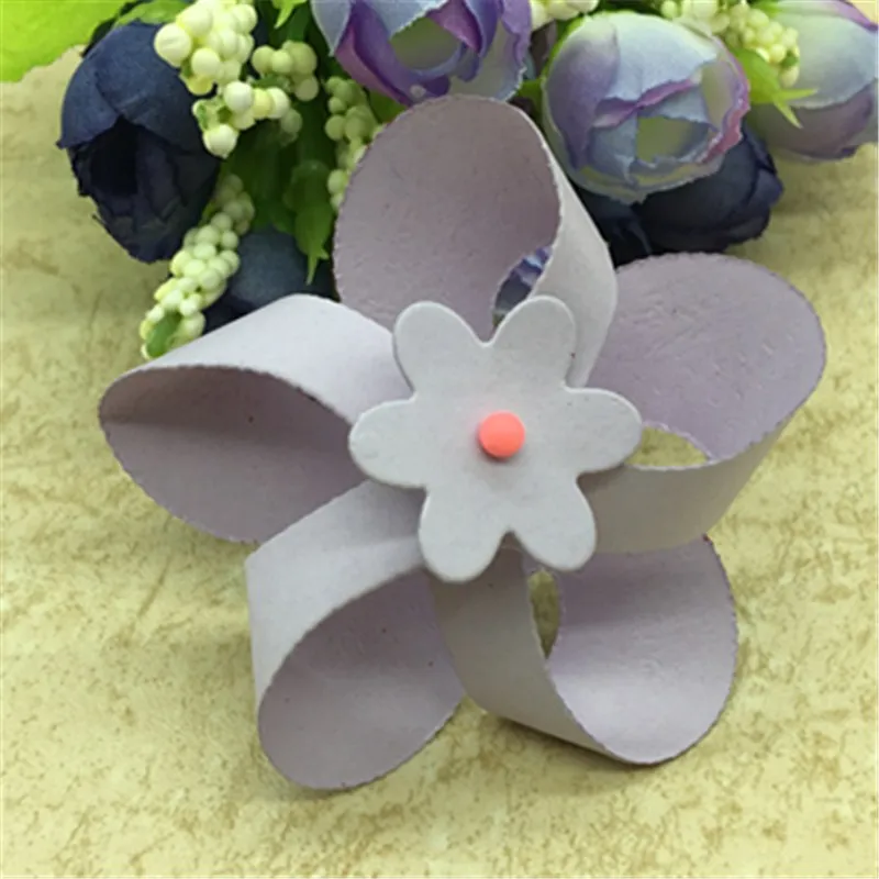 Металлические высекальные штампы 3D ветряная мельница цветок Спиннер сделай сам