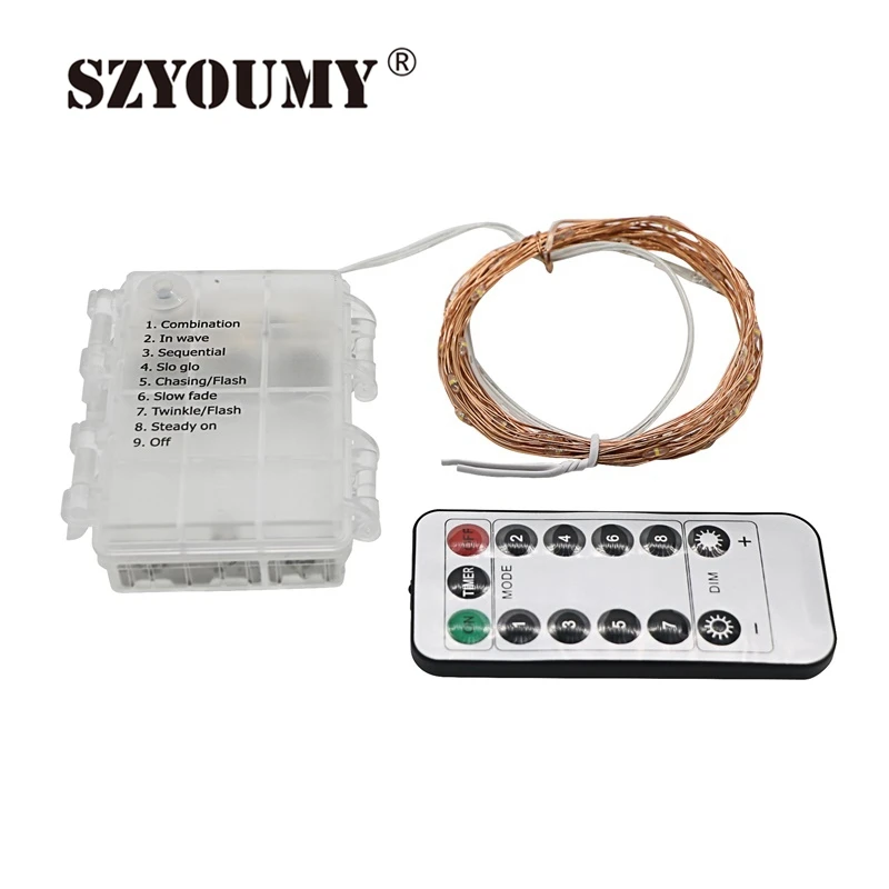 Светодиодная гирсветильник SZYOUMY с медным проводом праздничная лампа на