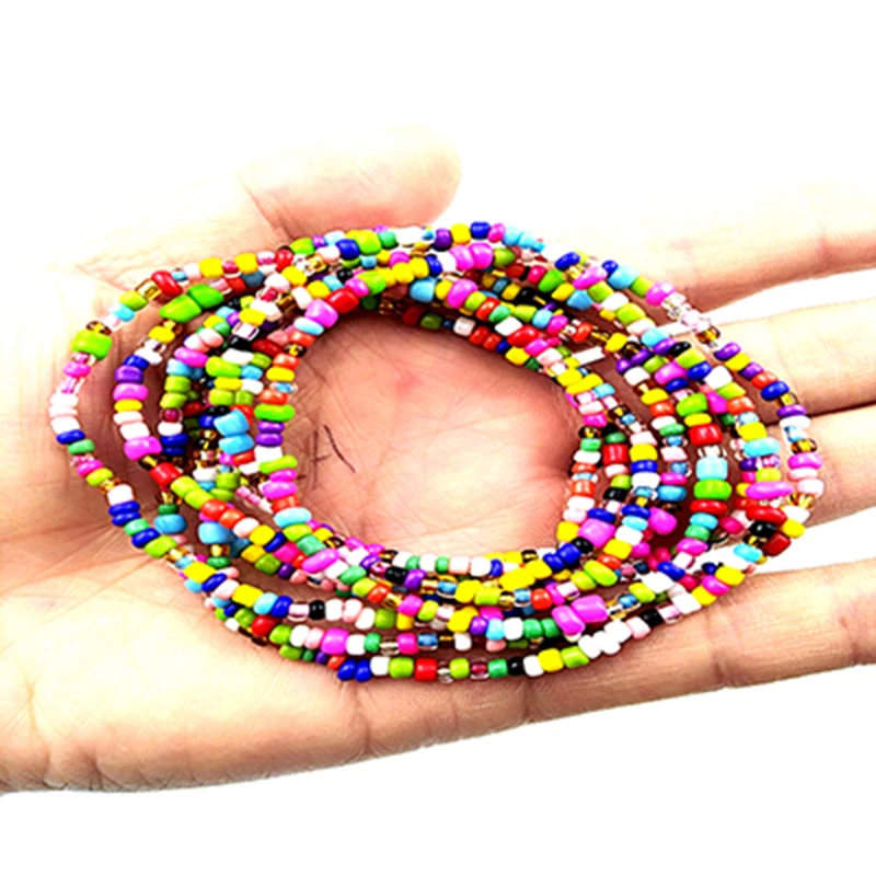 Bohemia Double Strand Bead Belly Chain For Women Body Jewelry 2019 Fashion Elastic Waist Summer Beach Belt |