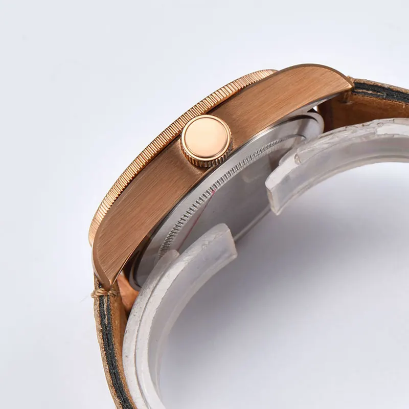 Мужские автоматические часы из сапфирового стекла с бронзовым корпусом