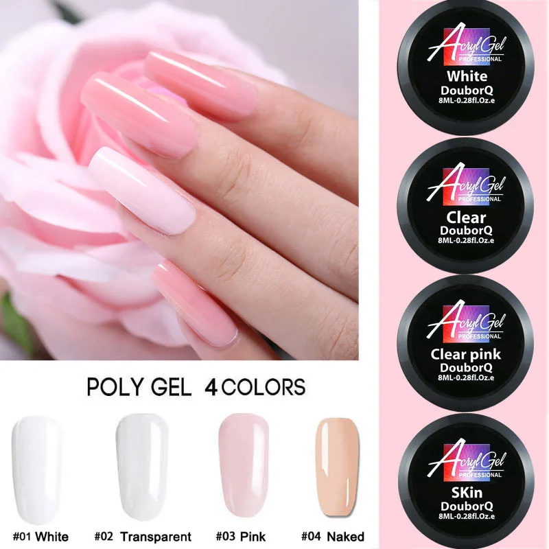 Полигель для наращивания ногтей Full Beauty 8 мл твердый гель СВЕТОДИОДНЫЙ УФ акрил