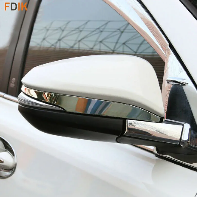 2 шт. накладки на зеркало заднего вида из нержавеющей стали для Toyota RAV4 2013 2014 2015|rear