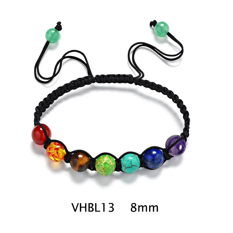 VHBL13 Vicky-домашнее ювелирное изделие с эфирным маслом чакра Лава браслет с глиной 6 мм-8 мм круглый аромашарик браслет духи браслет - Окраска металла: VHBL13