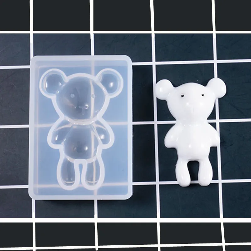Эпоксидная форма с маленьким милым медведем Прозрачная силиконовая для шоколада