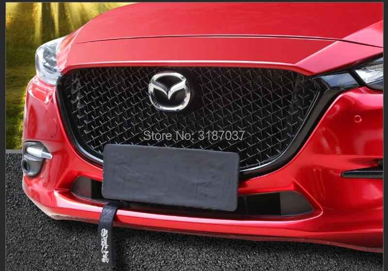 Для Mazda 3 Axela Решетка переднего бампера верхняя решетка черный центр гонки решетка протектор