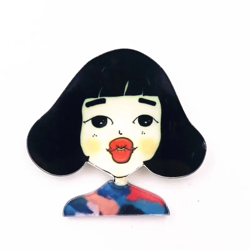 Новинка 1 шт. милые Мультяшные кошки для девочек модная брошь значки акриловые