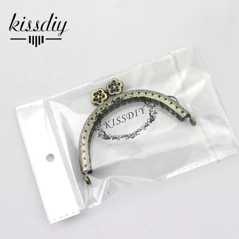 KISSDIY 20 шт 8 5 см Античная бронзовая металлическая ручка каркас для кошелька сумки