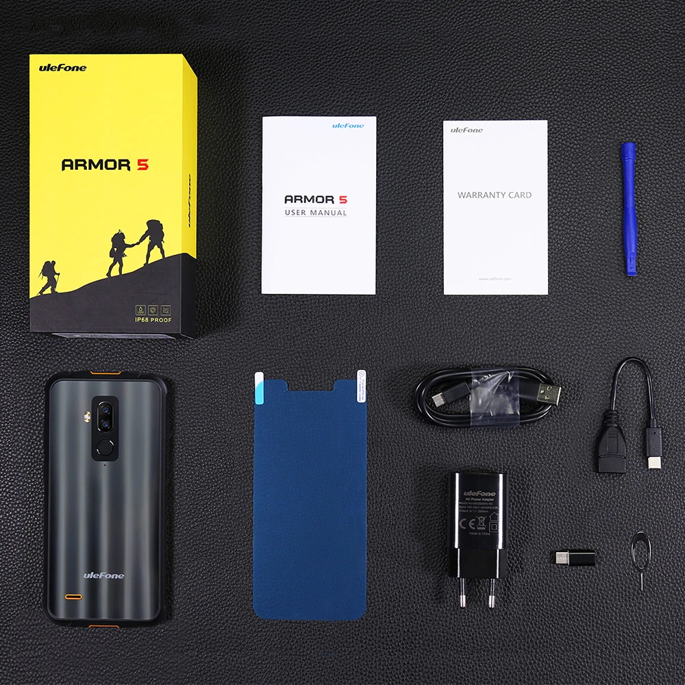 Ulefone Armor 5 Android 8 1 IP68 водонепроницаемый смартфон 85 "Восьмиядерный 4 Гб ОЗУ 64 NFC Face ID