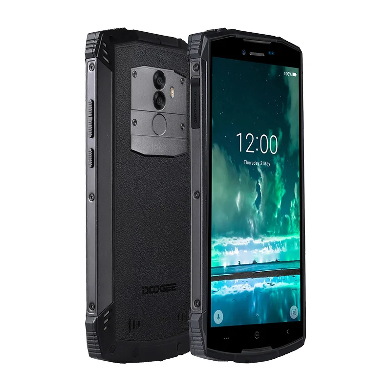 DOOGEE S55 смартфон IP68 Водонепроницаемый MTK6750T Восьмиядерный Android 8,0 4 Гб+ 64 Гб 13 МП Двойная камера OTA отпечаток пальца 5,5 дюйма мобильный телефон - Цвет: Black