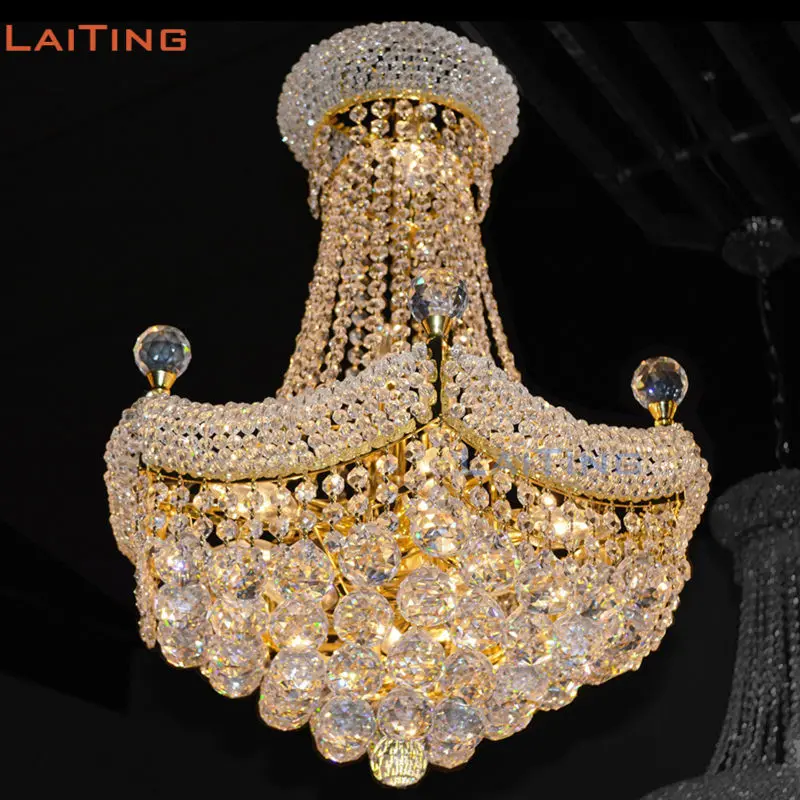 LAITING D24 &quotХрустальная люстра в форме короны Золотая Мода хромированные