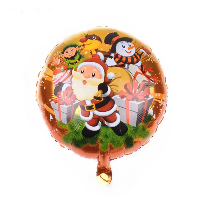 Figure balloon TSZWJ Новинка 18-дюймовые круглый Рождественская серия алюминий воздушный шар рождественские праздничные вечерние украшения шарики высокого качества - Цвет: Figure balloon