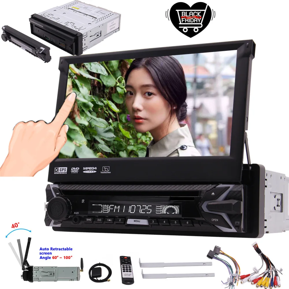 Bluetooth Headunit Support Audio/Video output Colorful Button Two UIs + Rear Camera Single 1 Din Car DVD Player In Dash GPS Navi |