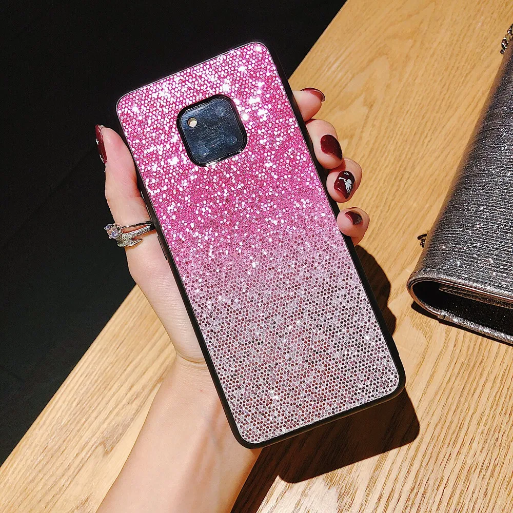 Мягкий силиконовый чехол из ТПУ с блестками для Huawei P10 P20 Mate 10 20 Nova 3 3i Honor 8 9 Pro Lite V10 8X