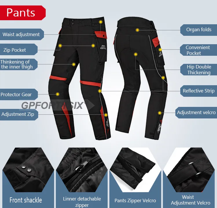 

2019 Motocentric Waterproof Winter Keep Warm Detachable Motorcycle Jacket Pants Clothing Motocross Proteccion Moto Body Amor