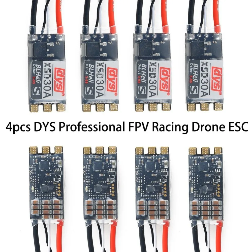 DYS XSD 30A 3-6S ESC BLHeli_S DSHOT Dshot600 контроль скорости для FPV гоночного дрона квадрокоптера |