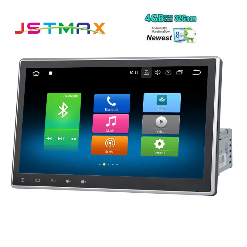 10 2 &quotУниверсальный 1 Din Android 8 0 автомобильный радиоприемник gps Регулируемый ips