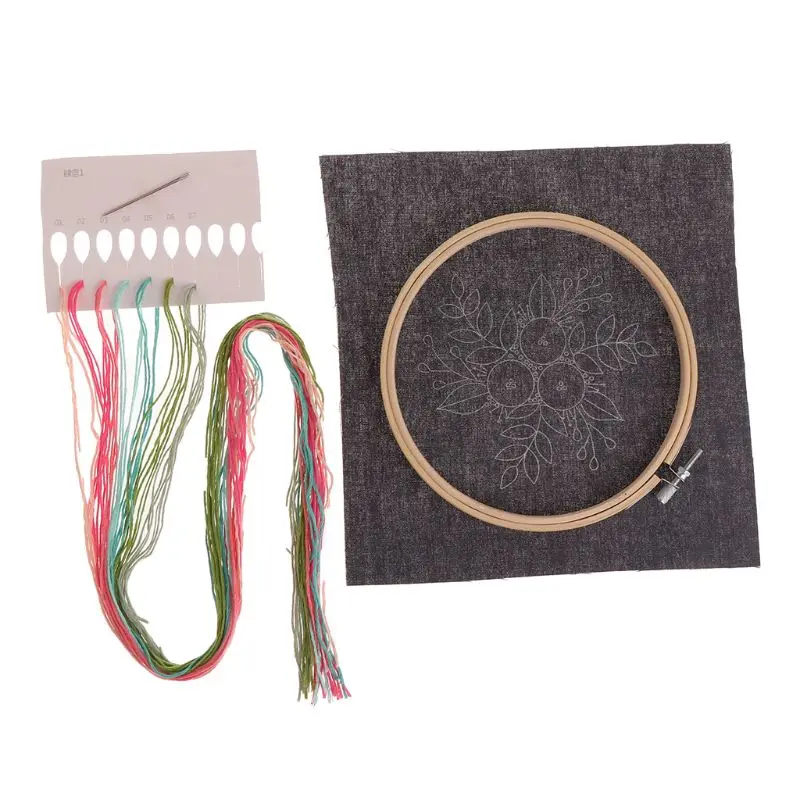 Европейские цветы DIY набор лент для вышивки с рамкой начинающих наборы рукоделие