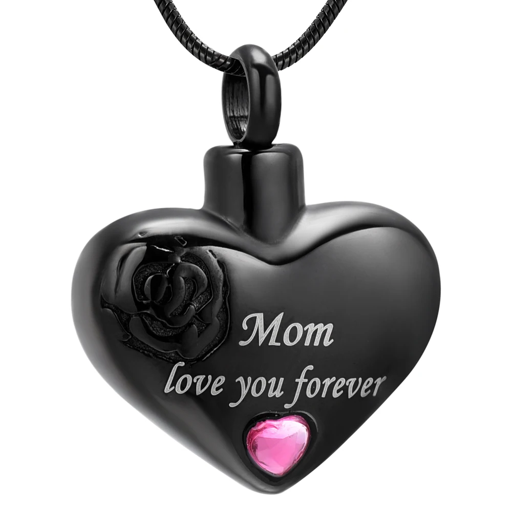IJD10034 ожерелье для кремации из нержавеющей стали с надписью Mom Love You Forever сувенир