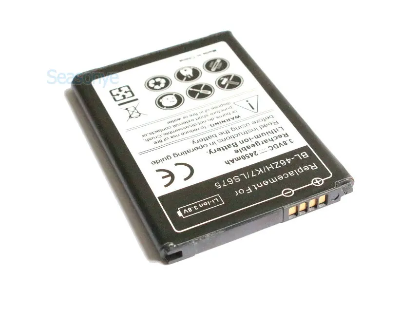 Seasonye 2450mAh BL 46ZH / BL46ZH Замена литий ионной батареи для LG K7 LS675 TRIBUTE 5 MS330 X210 + код