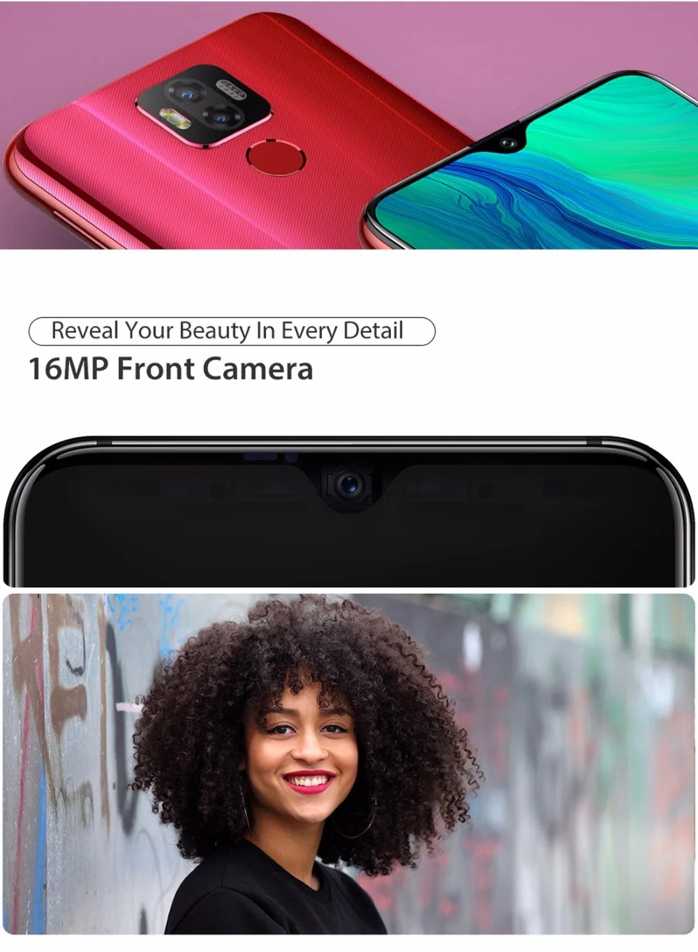 Мобильный телефон Ulefone power 6, Android 9,0, 6,3 дюймов, FHD Helio P35, четыре ядра, 4 Гб+ 64 ГБ, 16 МП, распознавание лица, gps, позиционирование, 4G, смартфон, 6350 мАч