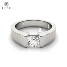 LESF Princes 0.5 Carat 925 Sterling Silver Engagement Jewelry Wedding Finger Rings For Women 925 Ring