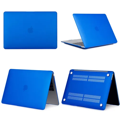 Matte Dark Blue New Laptop Case For Apple Macbook Air Pro Retina 11 12 13 15,Cover for mac book New Pro 13.3 15.4 inch With Touch Bar,A1932+Gift - Цвет: Matte Dark Blue