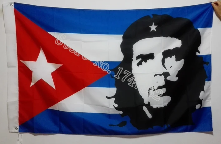 

ФЛАГ КУБЫ Che Guevara, лидер продаж, товары 3x5 футов 150x90 см, латунные металлические отверстия для баннеров