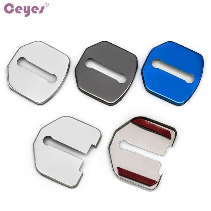 Ceyes Car Styling Auto Emblems Door Lock Covers Case For  Ford Focus 3 MK3 Fiesta Mondeo Fusion Car-Styling Car Accessories 4pcs