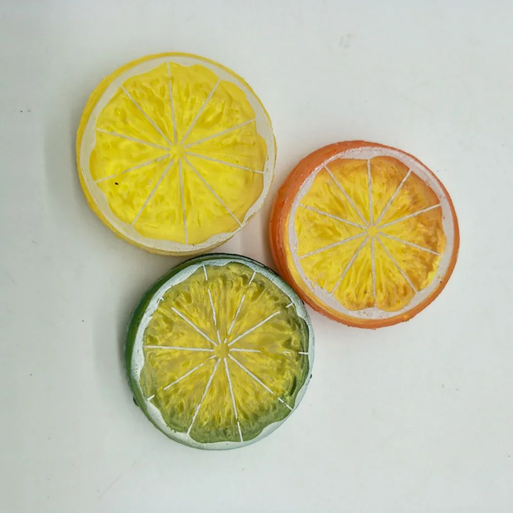 20 шт. декоративные пластиковые ломтики лимона|Искусственные фрукты| |