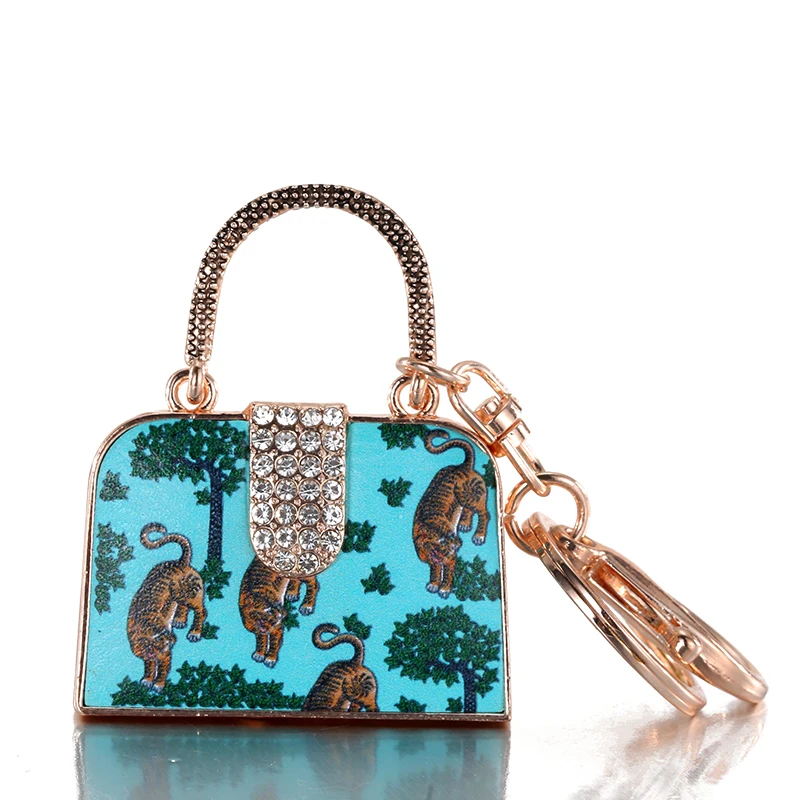Andybeatty printing Metal 3D Woman bag Keychain Car Key Ring Fashion Women Bag Purse Charm Pendant Jewelry Best friend Gift | Украшения и