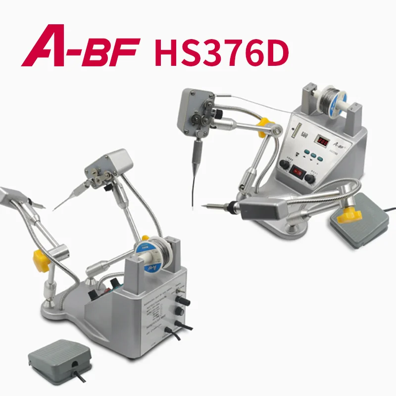 A-BF HS376 HS376D 120 Вт Цифровой дисплей независимая ручка внутренний горячий тип пайки точечный сварщик с педалью 120 Вт - Цвет: HS376D