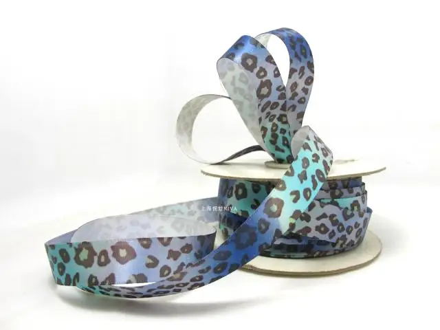 Лента с цветочным принтом | Двусторонняя Тесьма Корсаж Атлас Шифон Органза