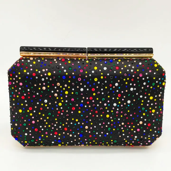 Multicolored Bag Бутик De FGG Оранжевый Кристалл женская вечерняя сумочка клатч металлическая рамка акриловая застежка Свадебная вечеринка Банкетная Сумочка через плечо на цепочке - Цвет: Multicolored Bag