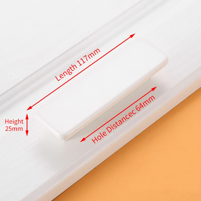 white 64mm NAIERDI детская комната деревянные ручки и ручки для шкафа кухонные дверные ручки Макарон Шкаф Ручка ящика ручки - Цвет: white 64mm