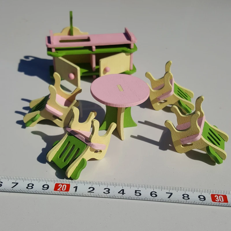 W002 новый детский подарок детская деревянная игрушка мебель кукольный дом Набор